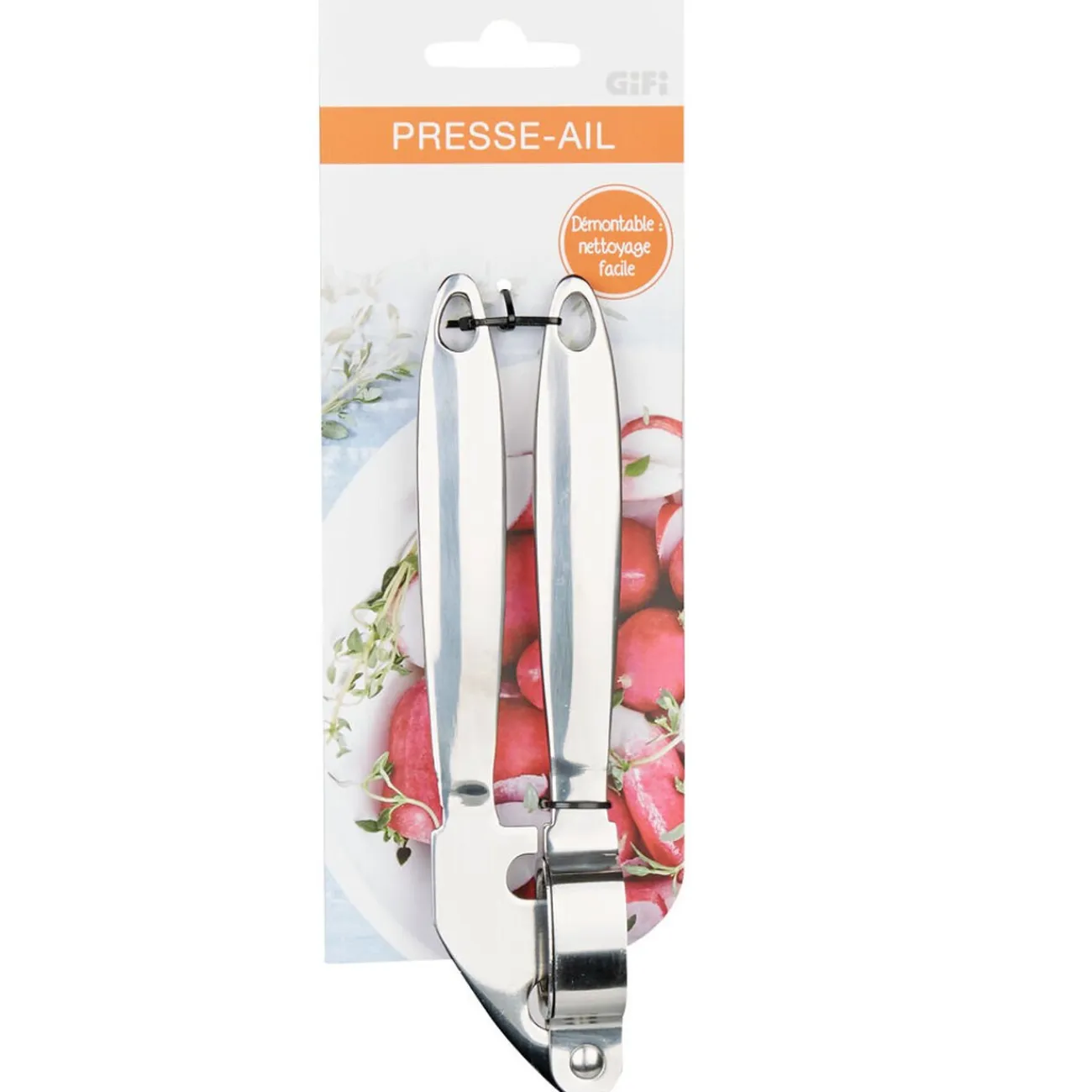 Outlet Gifi Presse ail inox avec videur