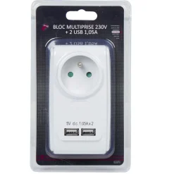 Gifi Accessoires Électriques^Prise chargeur 1x 230V et 2 ports USB