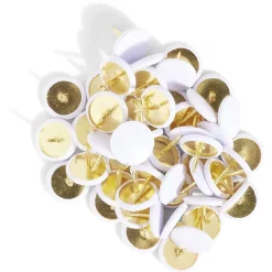 Gifi Quincaillerie^50 punaises blanches plastifiées Ø10,5 mm