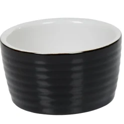 Clearance Gifi Ramequin individuel grès côtelé noir