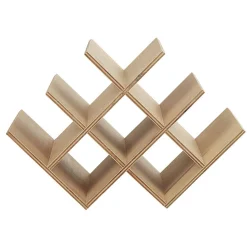 Best Gifi Range bouteilles 8 compartiments bois naturel