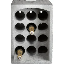 Discount Gifi Range-bouteilles 12 emplacements gris