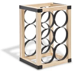 Sale Gifi Range bouteilles x6 noir et bois