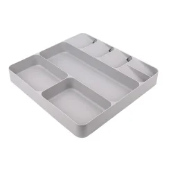 Gifi Range couvert 8 compartiments gris