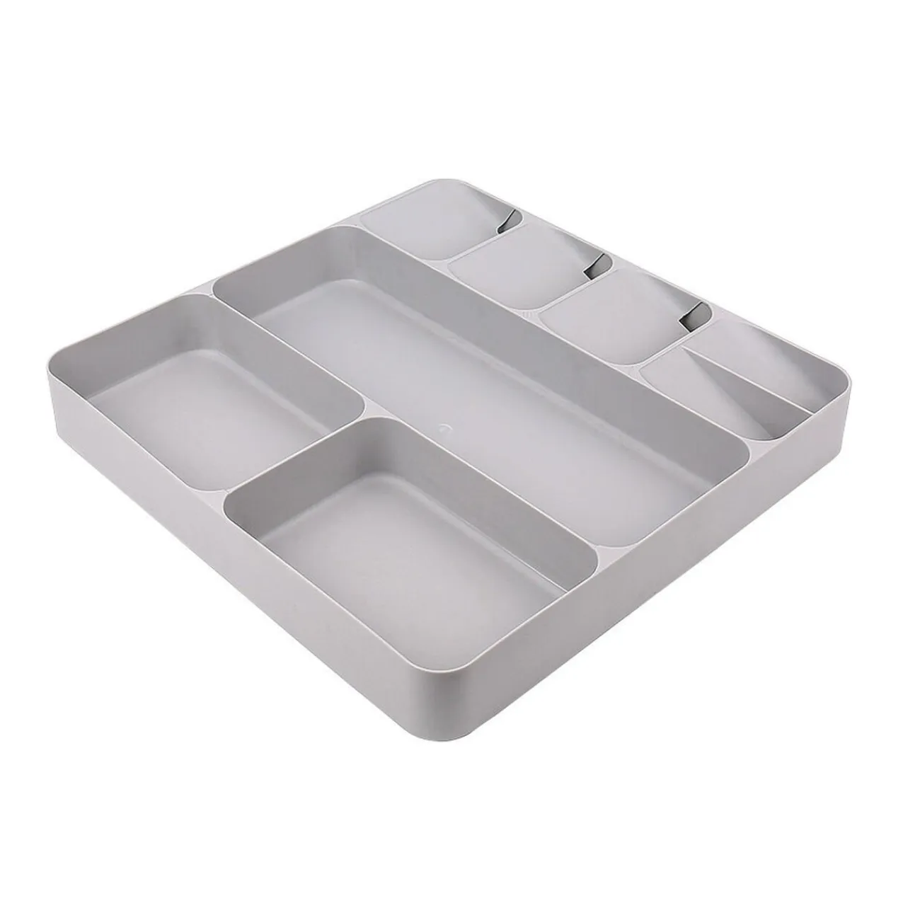 Gifi Range couvert 8 compartiments gris