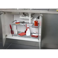 Clearance Gifi Rangement sous évier extensible argenté