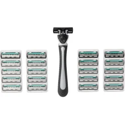 Gifi Beauté^Rasoir homme avec 20 recharges 3 lames