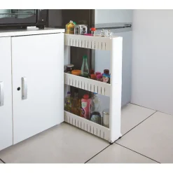 Discount Gifi Resserre de cuisine blanc 3 niveaux