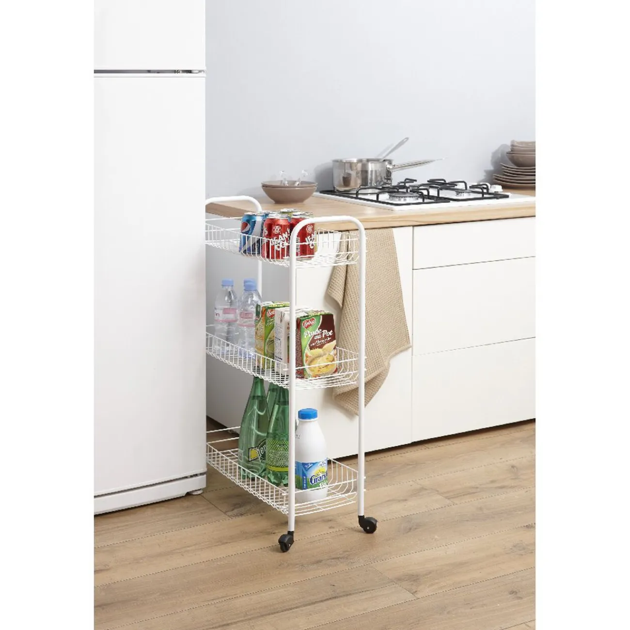 New Gifi Resserre à légumes étroite blanche Metaltex