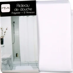 Gifi Aménagement Salle De Bain^Rideau de douche blanc