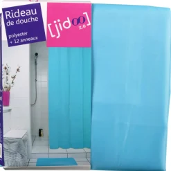 Gifi Aménagement Salle De Bain^Rideau de douche bleu