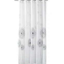 Gifi Aménagement Salle De Bain^Rideau de douche design fleur