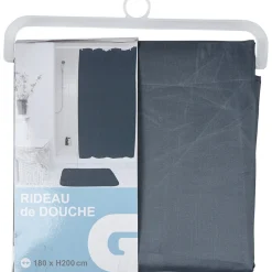 Gifi Aménagement Salle De Bain^Rideau de douche gris