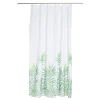 Gifi Equipement Douche^Rideau de douche Jungle blanc motif feuillage vert