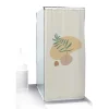 Gifi Equipement Douche^Rideau de douche motif feuille beige et vert 180x200cm 100% polyester