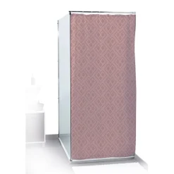 Gifi Equipement Douche^Rideau de douche motif graphique rose 180x200cm 100% polyester