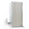 Gifi Equipement Douche^Rideau de douche rayé blanc et beige 180x200cm 100% polyester