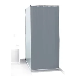Gifi Equipement Douche^Rideau de douche uni gris 180x200cm