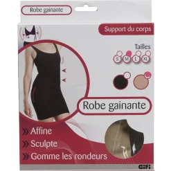 Gifi Bien-Être^Robe gainante femme couleur noir ou chair