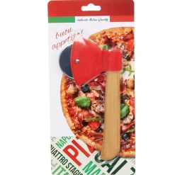 Best Gifi Roulette à pizza rouge manche bois