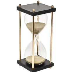 Sale Gifi Sablier transparent noir et doré
