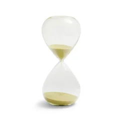 Gifi Sablier verre sable jaune Ø8xH20cm