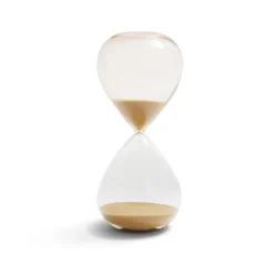 Gifi Sablier verre sable marron Ø10,5xH24,5cm