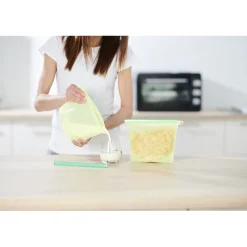 New Gifi Sac de conservation alimentaire silicone réutilisable 1L x2