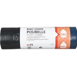 Gifi Nettoyage Et Entretien|Sac poubelle lien coulissant 30 L x25