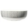 Sale Gifi Saladier bas en porcelaine intérieur uni, extérieur décoré Ø23xH8cm