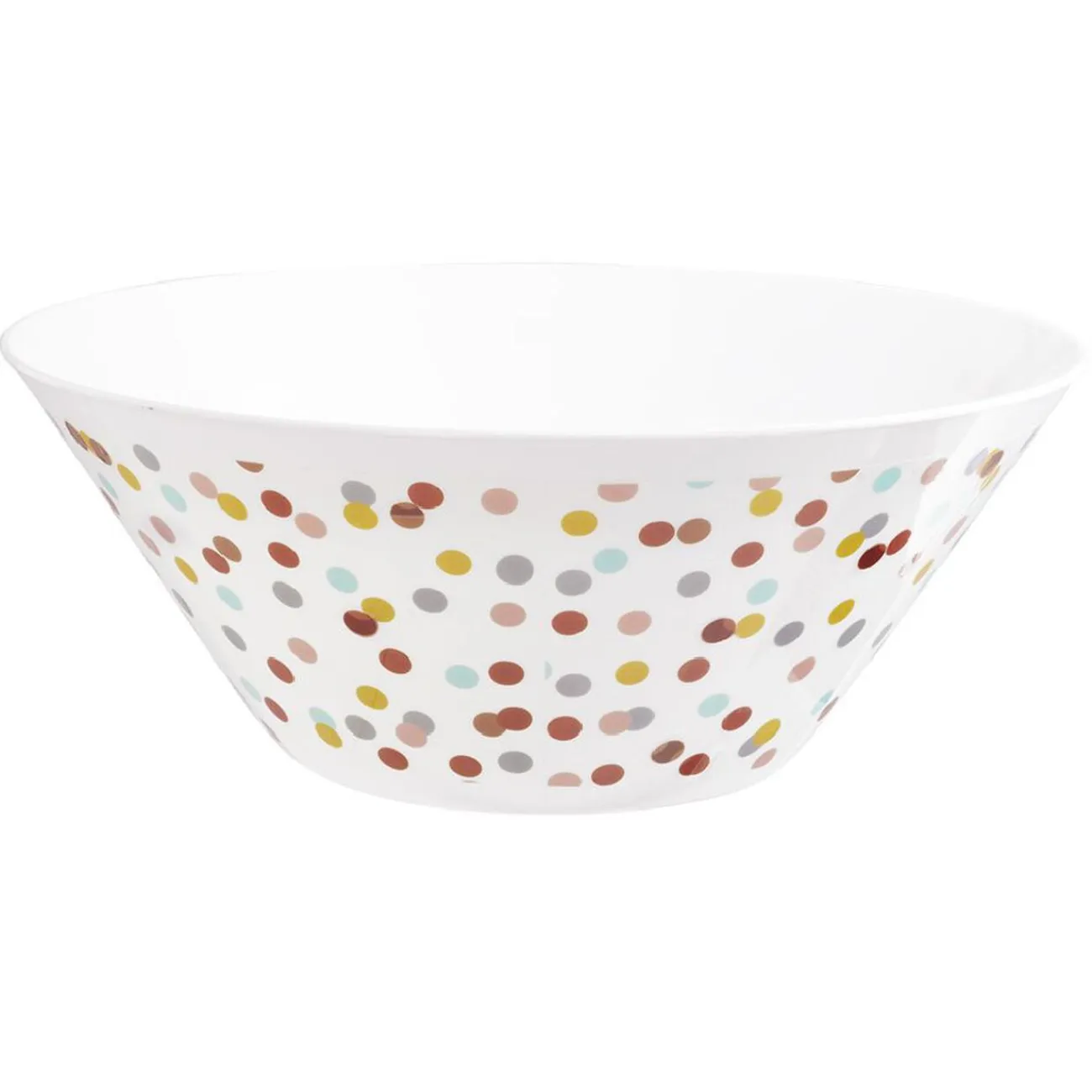 Sale Gifi Saladier en plastique décor pois multicolore