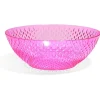 Sale Gifi Saladier en plastique rose effet martelé
