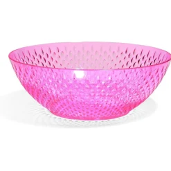 Sale Gifi Saladier en plastique rose effet martelé