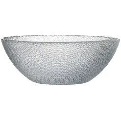 Outlet Gifi Saladier en verre design relief transparent x2