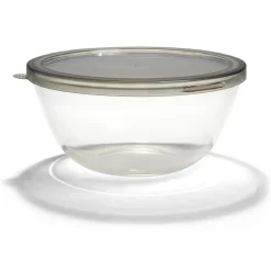 Outlet Gifi Saladier en verre 2,5L avec couvercle en plastique