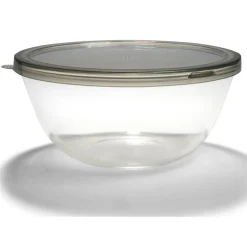 Best Gifi Saladier en verre 4L avec couvercle en plastique