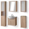 Gifi Aménagement Salle De Bain^Salle de bain 5 modules Emma chêne sonoma