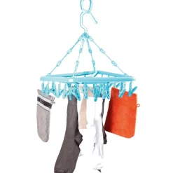 Gifi Entretien Du Linge|Séchoir 24 pinces bleu