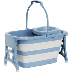 Gifi Nettoyage Et Entretien|Seau essoreur rétractable 20L bleu
