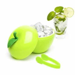 Outlet Gifi Seau à glacons forme pomme verte avec pince