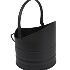 Gifi Chauffage^Seau porte bûches noir