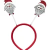 Gifi Beauté^Serre tête Noël design pingouin rouge et argenté