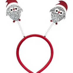 Gifi Beauté^Serre tête Noël design pingouin rouge et argenté