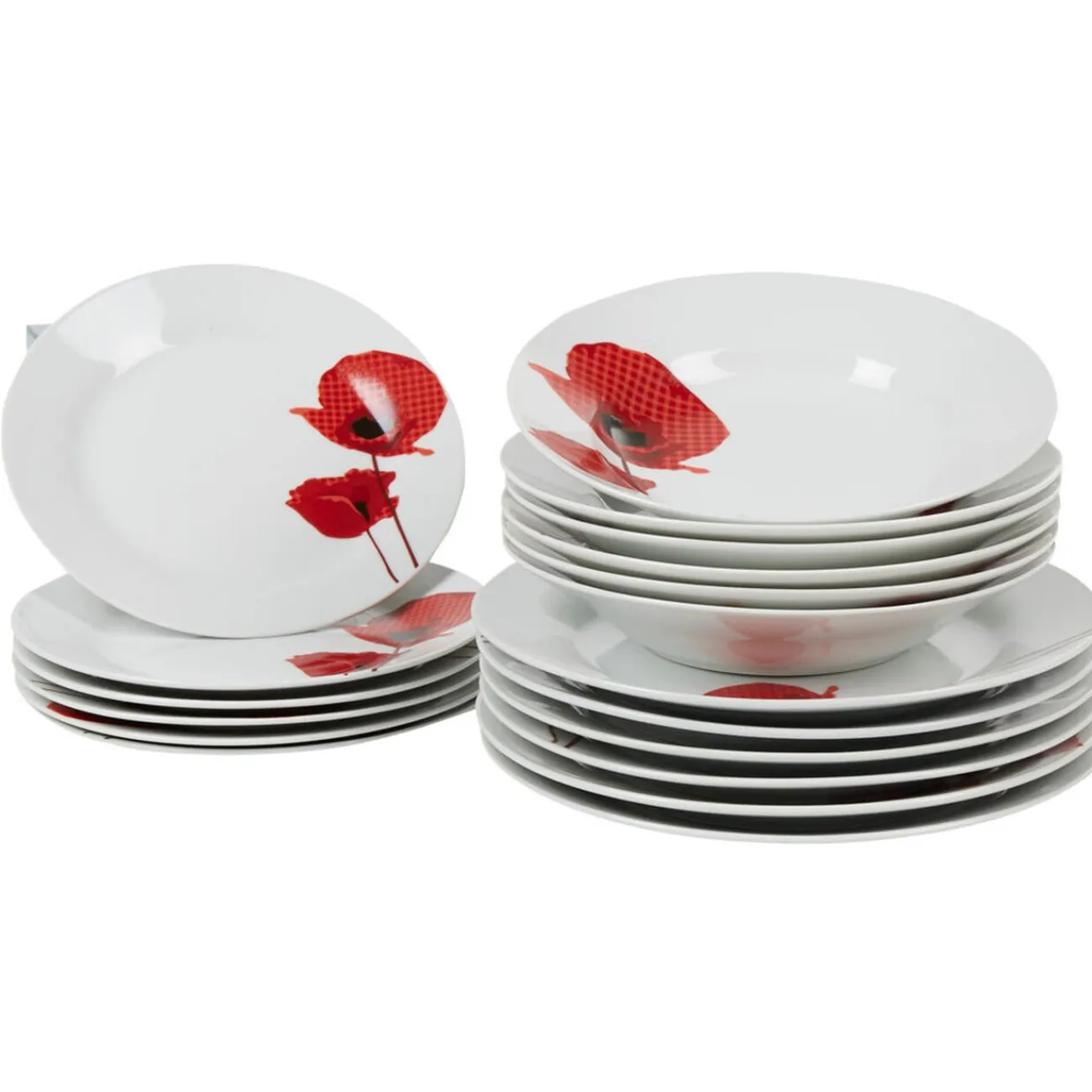 Sale Gifi Service de table assiettes motif coquelicots