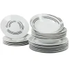 Best Gifi Service de table assiettes motif lignes