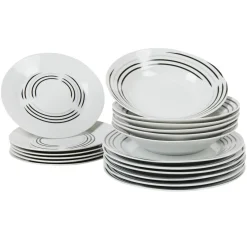 Best Gifi Service de table assiettes motif lignes