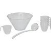 Outlet Gifi Service à punch en plastique transparent