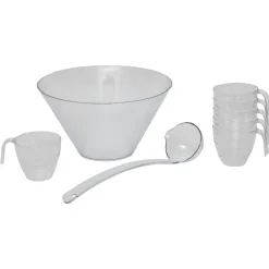 Outlet Gifi Service à punch en plastique transparent