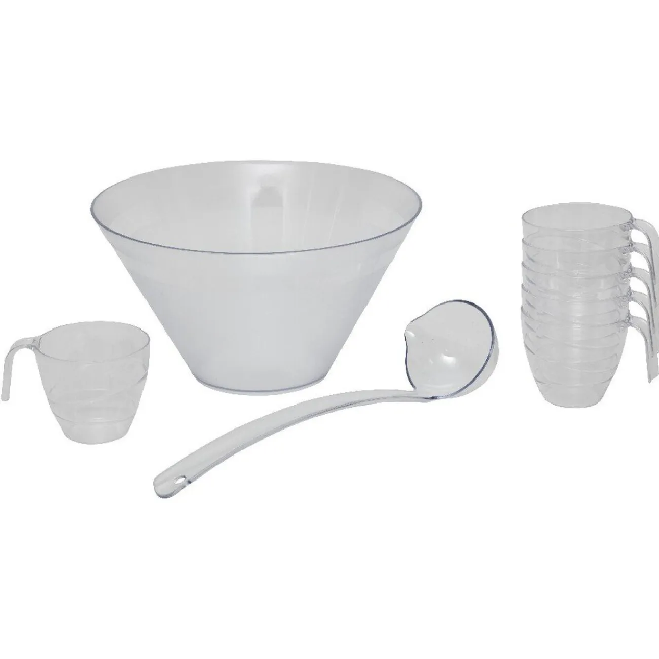 Outlet Gifi Service à punch en plastique transparent