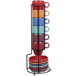 Gifi Nettoyage Et Entretien|Service tasse à café et soucoupe avec support x6